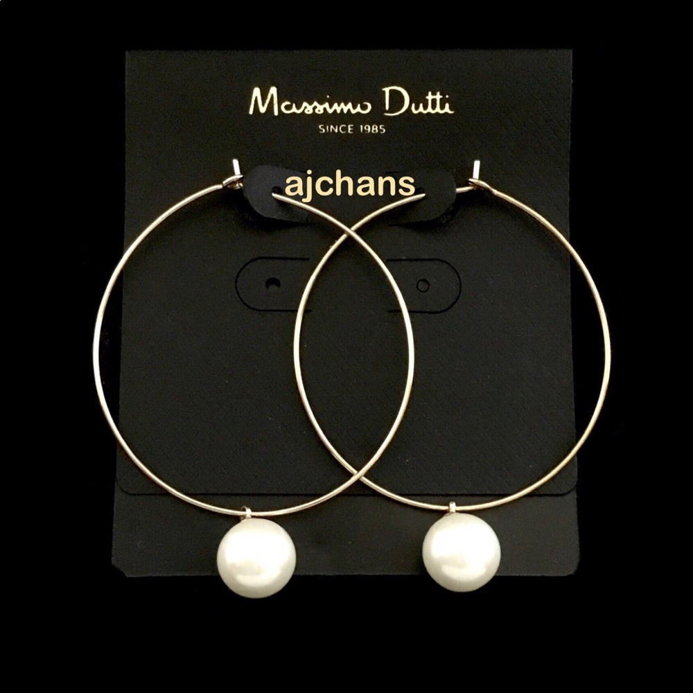 Massimo Dutti Gold Hoop Earrings